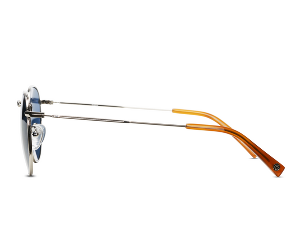 Charlie in Silver + Indigo Blue Brightside Sunglasses