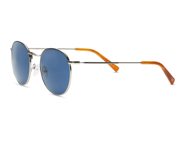 Charlie in Silver + Indigo Blue Brightside Sunglasses