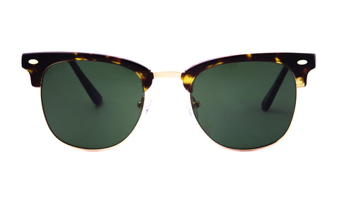 Copeland in Golden Tortoise + Green Sunglasses