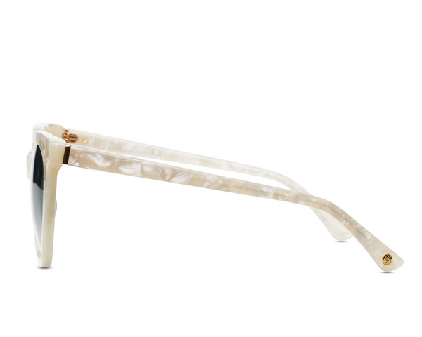 Beverly in Pearl Marble + Grey Gradient Brightside Sunglasses