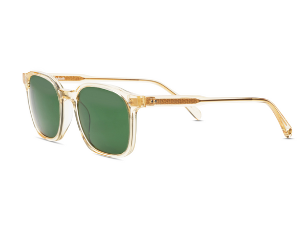 Dean in Champagne Crystal + Green Brightside Sunglasses