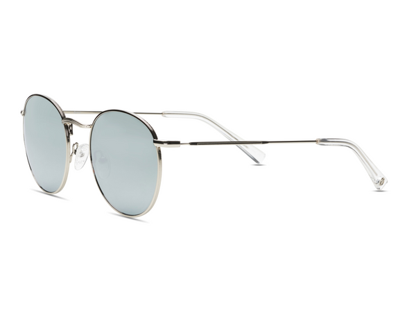 Charlie in Silver + Silver Mirror Brightside Sunglasses